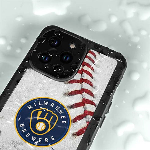 MLB Milwaukee Brewers Game Ball iPhone 15 Pro Waterproof Case